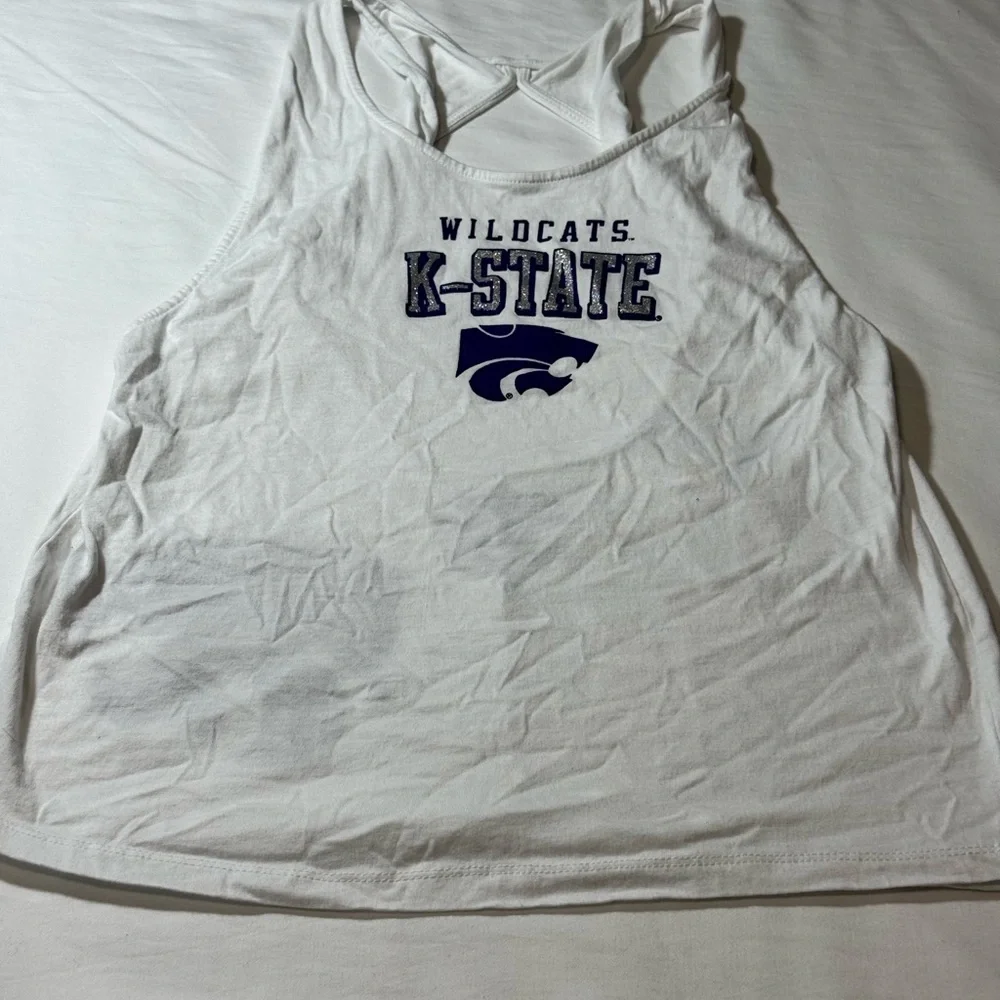 K-State Wildcats White‎ Tank Top (0038)